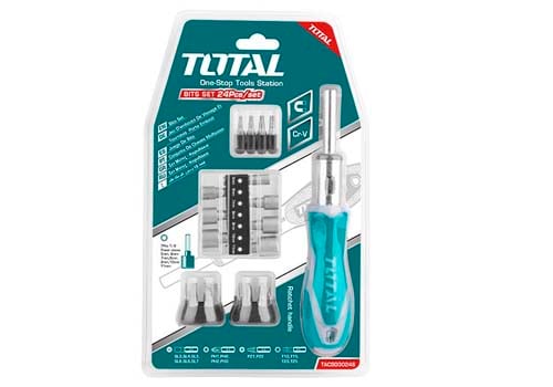 TOTAL 24 Pcs Ratchet Screwdriver Set TACSD30246 image 1