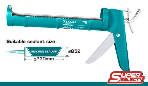 TOTAL Caulking Gun THT20209 – 0.8mm 9" caulking gun image 1