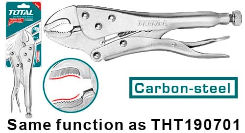 TOTAL Curved Jaw Locking Plier THT190703 – 7" image 1