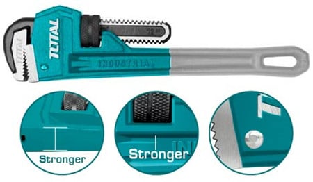 TOTAL Pipe Wrench THT170806 – 8"(200mm) image 1