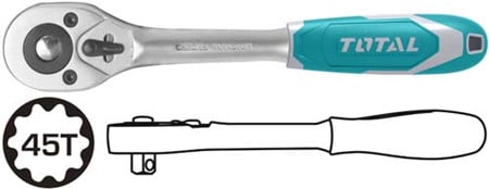 TOTAL Ratchet Wrench THT106146 – 1/4" 72 image 1