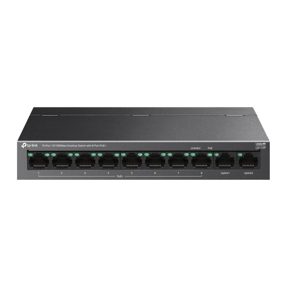 TP-Link LS110P 10-Port PoE+ Desktop Switch image 1