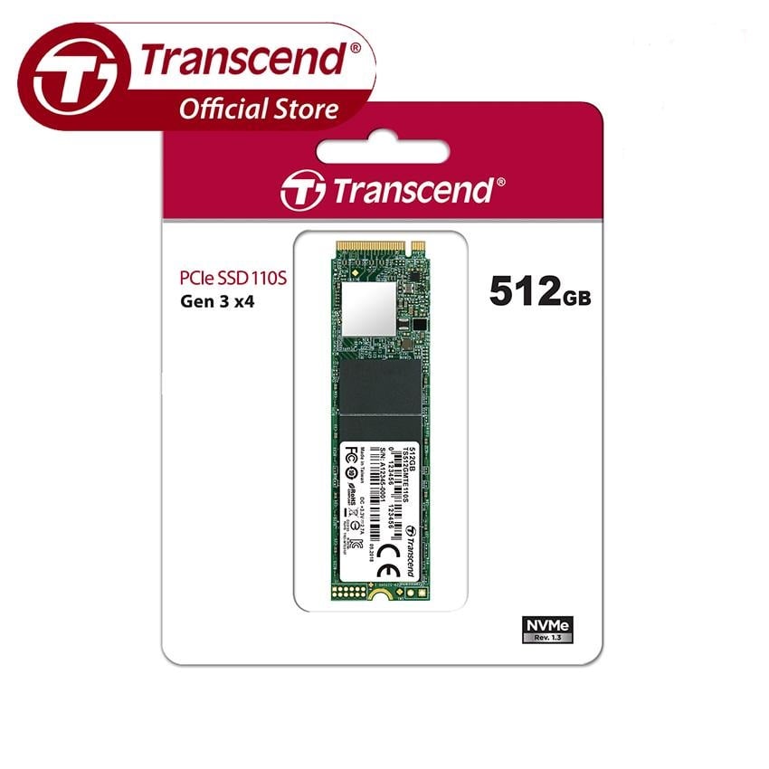 Transcend 110S 512GB M.2 2280 (M-Key) PCIe Gen3x4 SSD image 1