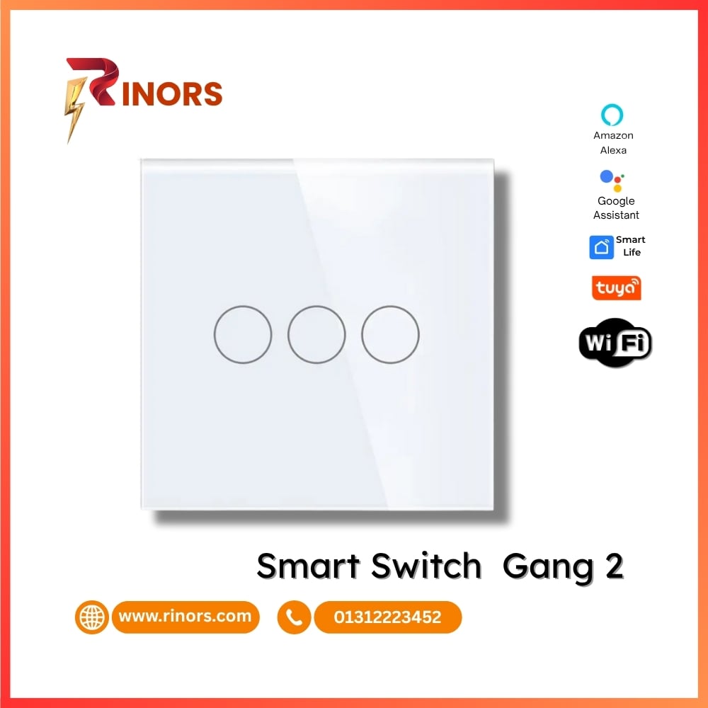 Tuya Smart Light Switch 3-Gang - WiFi & Voice Control image 1