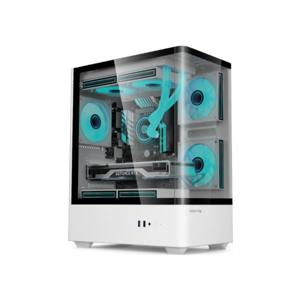 Value-Top NUBIA 20F5W-MI White Micro ATX Gaming Casing image 1