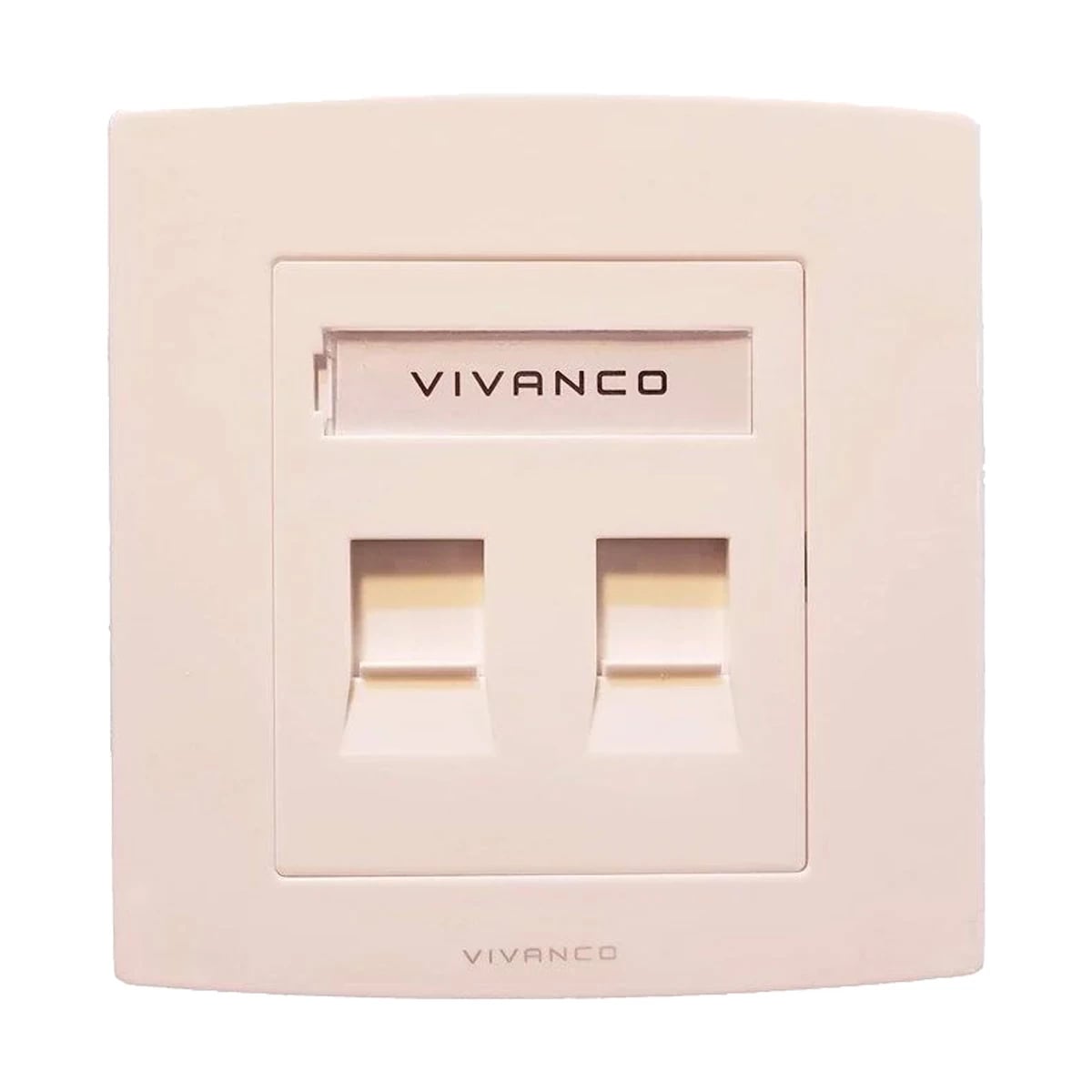 Vivanco VCA20 2 Port Faceplate with Shutter image 1