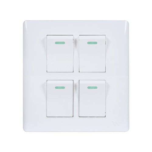 Walton Classic Series 4 Gang 1 Way Switch (WCL4GS1) image 1