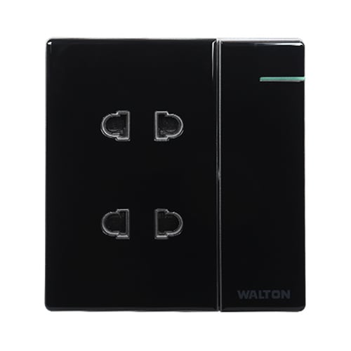 Walton Crystal Series 2 Pin Socket with Switch (WC2PS) image 1