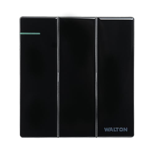 Walton Crystal Series 3 Gang 1 Way Switch (WC3GS1) image 1