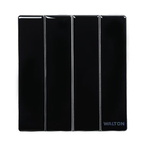 Walton Crystal Series 4 Gang 1 Way Switch (WC4GS1) image 1