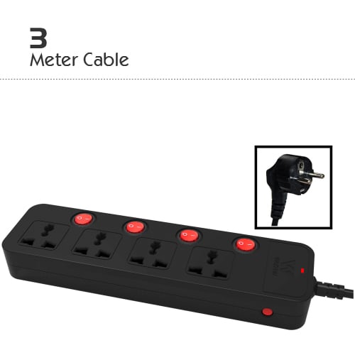 Walton Extension Socket with 3m Cable (WES2P4H) image 1