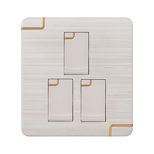Walton Flora Series 3 Gang 1 Way Switch (WFL3GS1) image 1