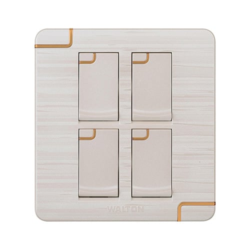 Walton Flora Series 4 Gang 1 Way Switch (WFL4GS1) image 1