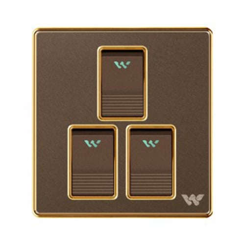 Walton Premio Series 3 Gang 1 Way Switch (WP3GS1) image 1