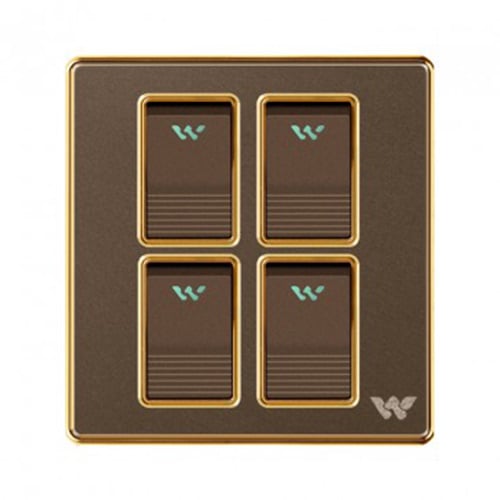 Walton Premio Series 4 Gang 1 Way Switch (WP4GS1) image 1