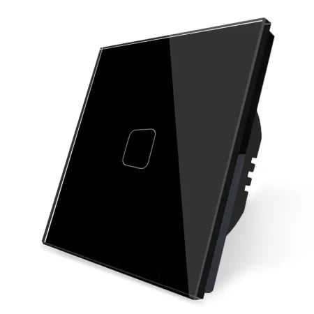 Wifi Smart 1 Gang Switch RF Premium Square Black image 1