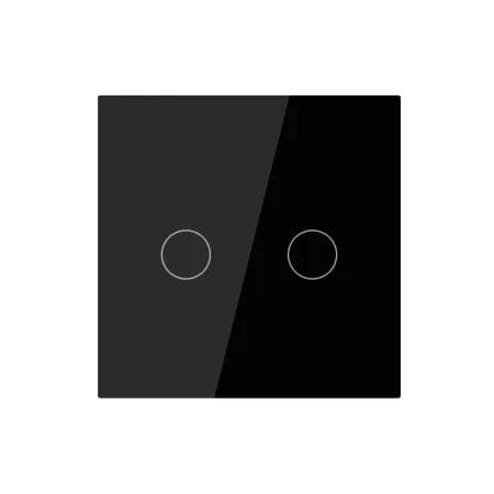 Wifi Smart 2 Gang Touch Switch Black image 1