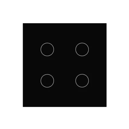 Wifi Smart 4 Gang Touch Switch Black image 1