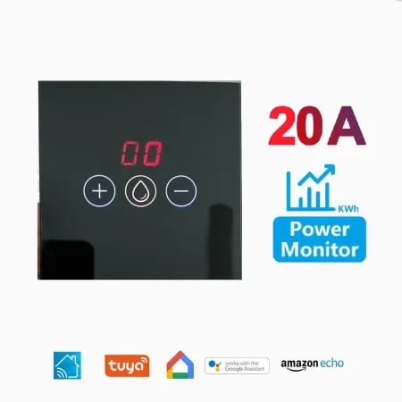 Wifi Smart Geyser 20A Switch with timer Black image 1