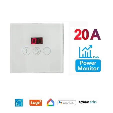 Wifi Smart Geyser 20A Switch with timer White image 1