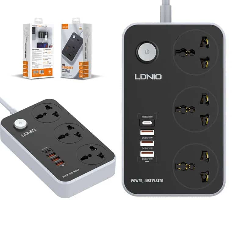 LDNIO SC3412 3 OUTLETS - Black