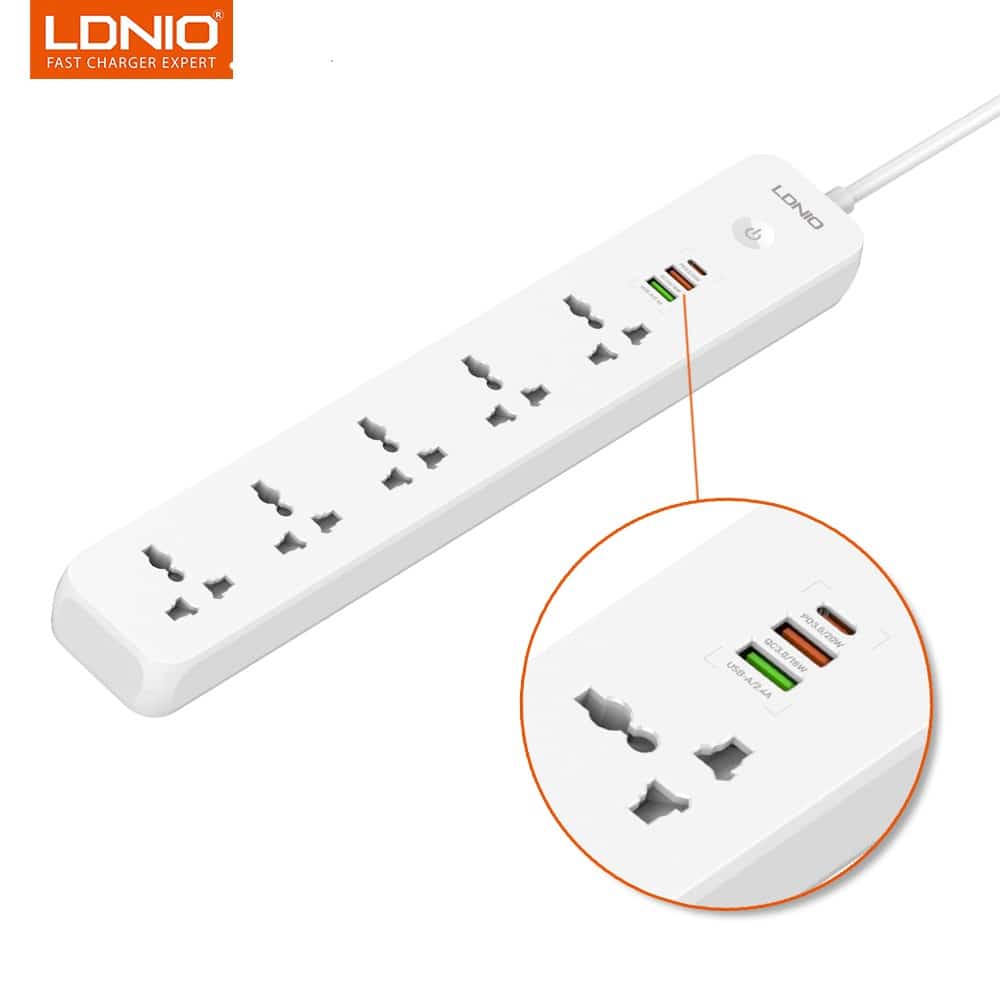 LDNIO SC5319 5 OUTLETS - White