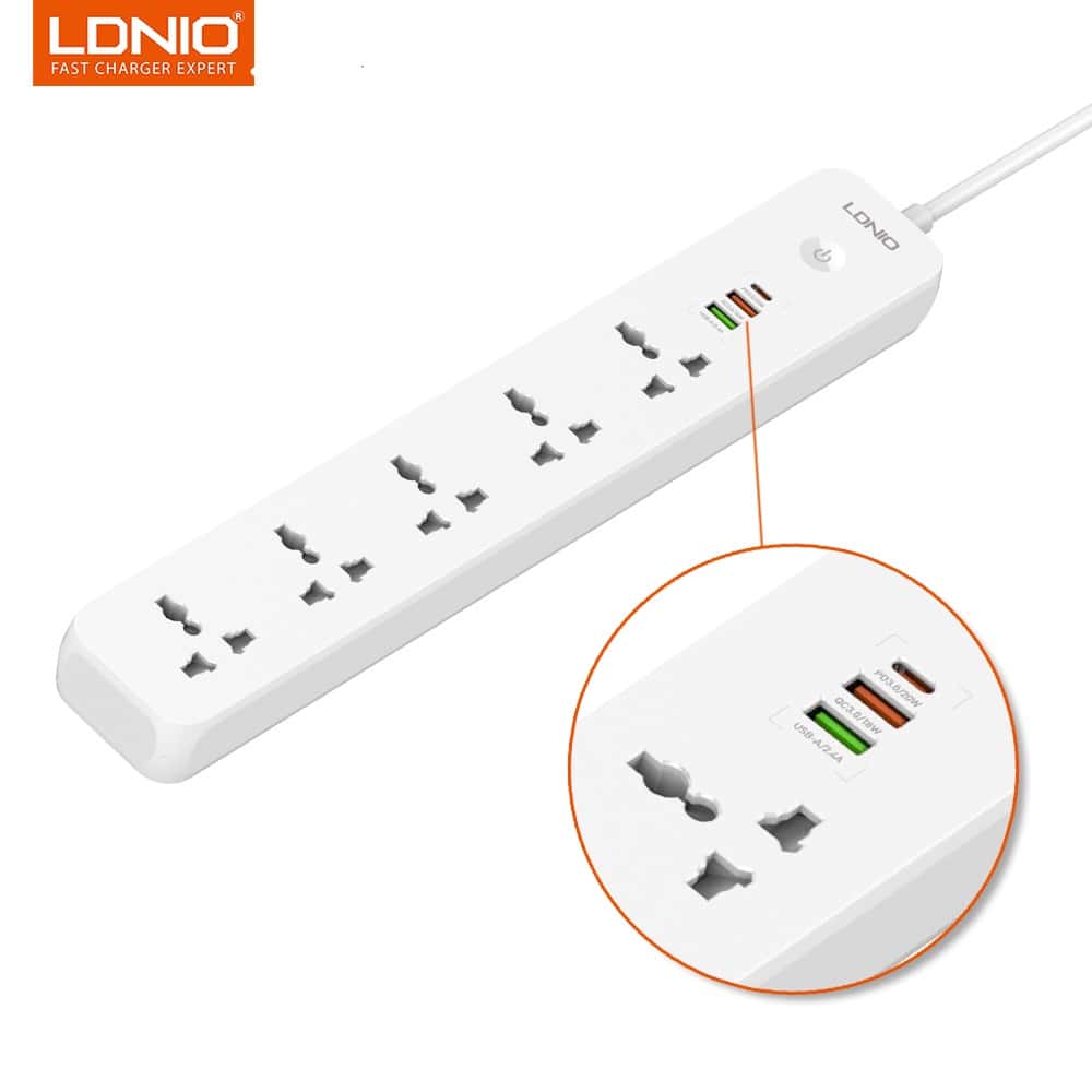 LDNIO SC5319 5 OUTLETS - White
