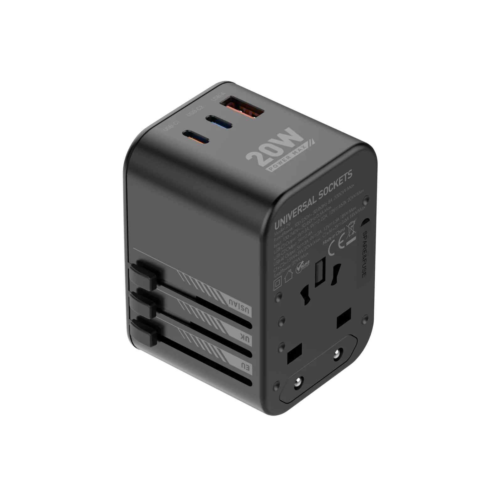 LDNIO Z9 UNIVERSAL ADAPTER 20W (BLACK) - Variant 2