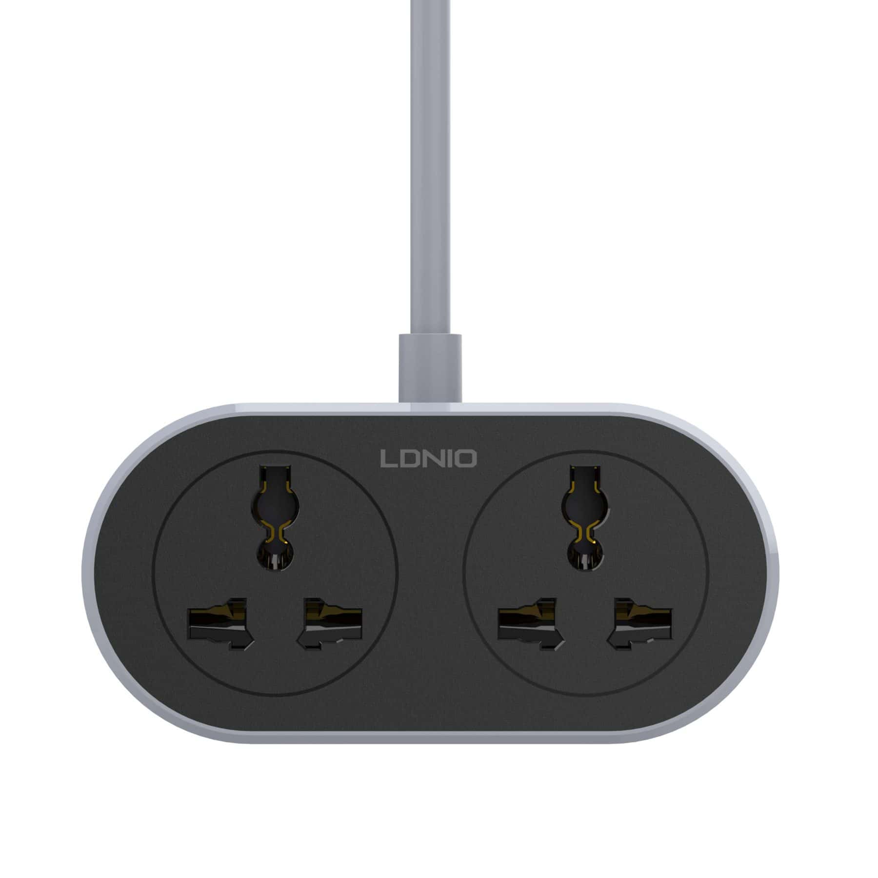 LDNIO SC2018-(5M) UNIVERSAL 2 OUTLET EXTENSION CORD - Black