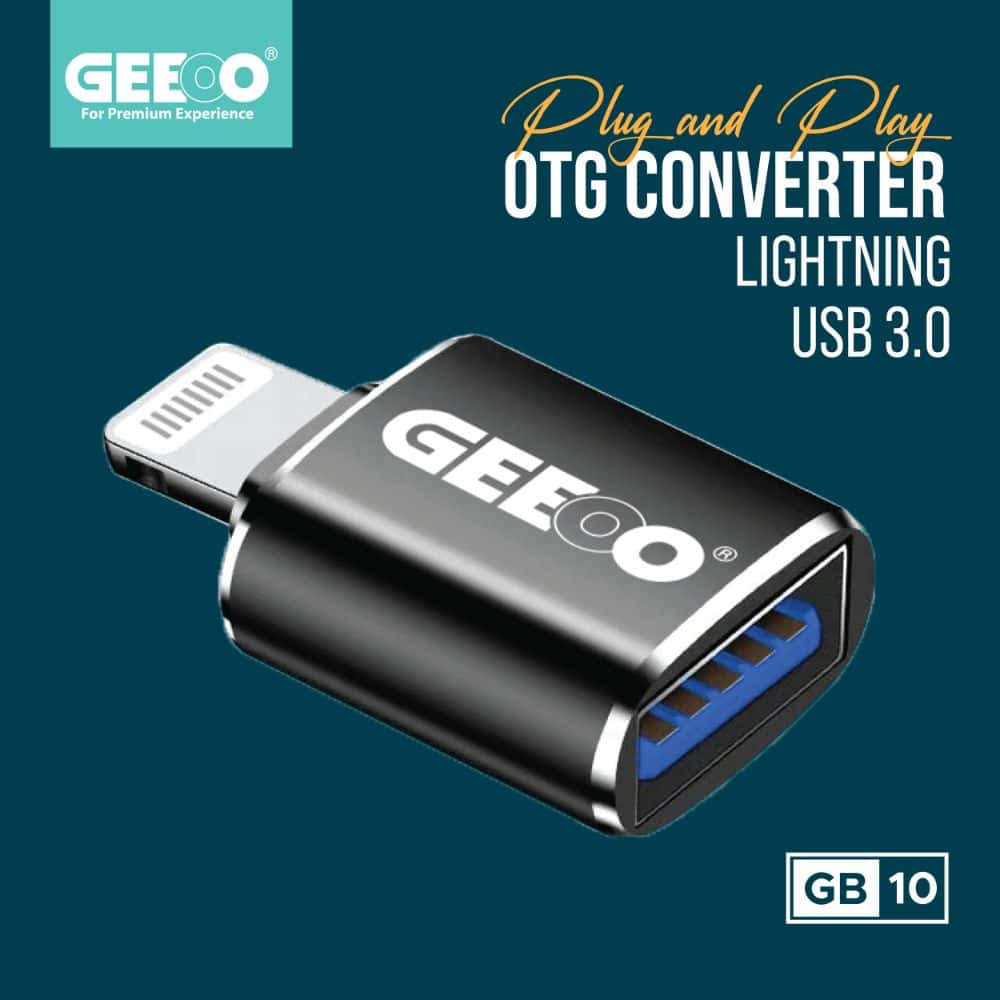 GEEOO Lightning to USB OTG Converter (USB-3.0)