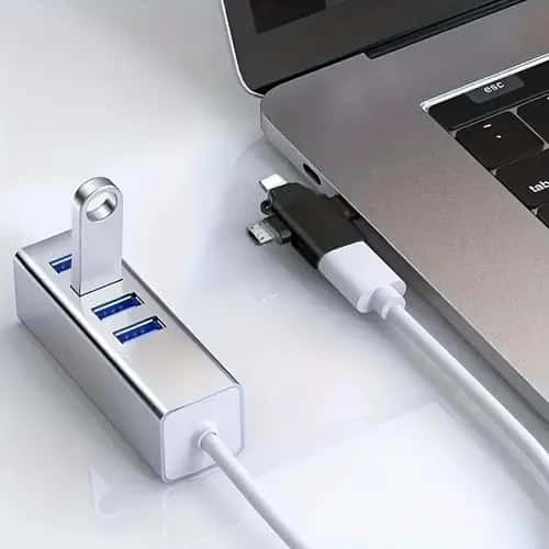 GEEOO 3 in 1 Lightning to Type-C to Micro OTG Converter (USB-3.0)