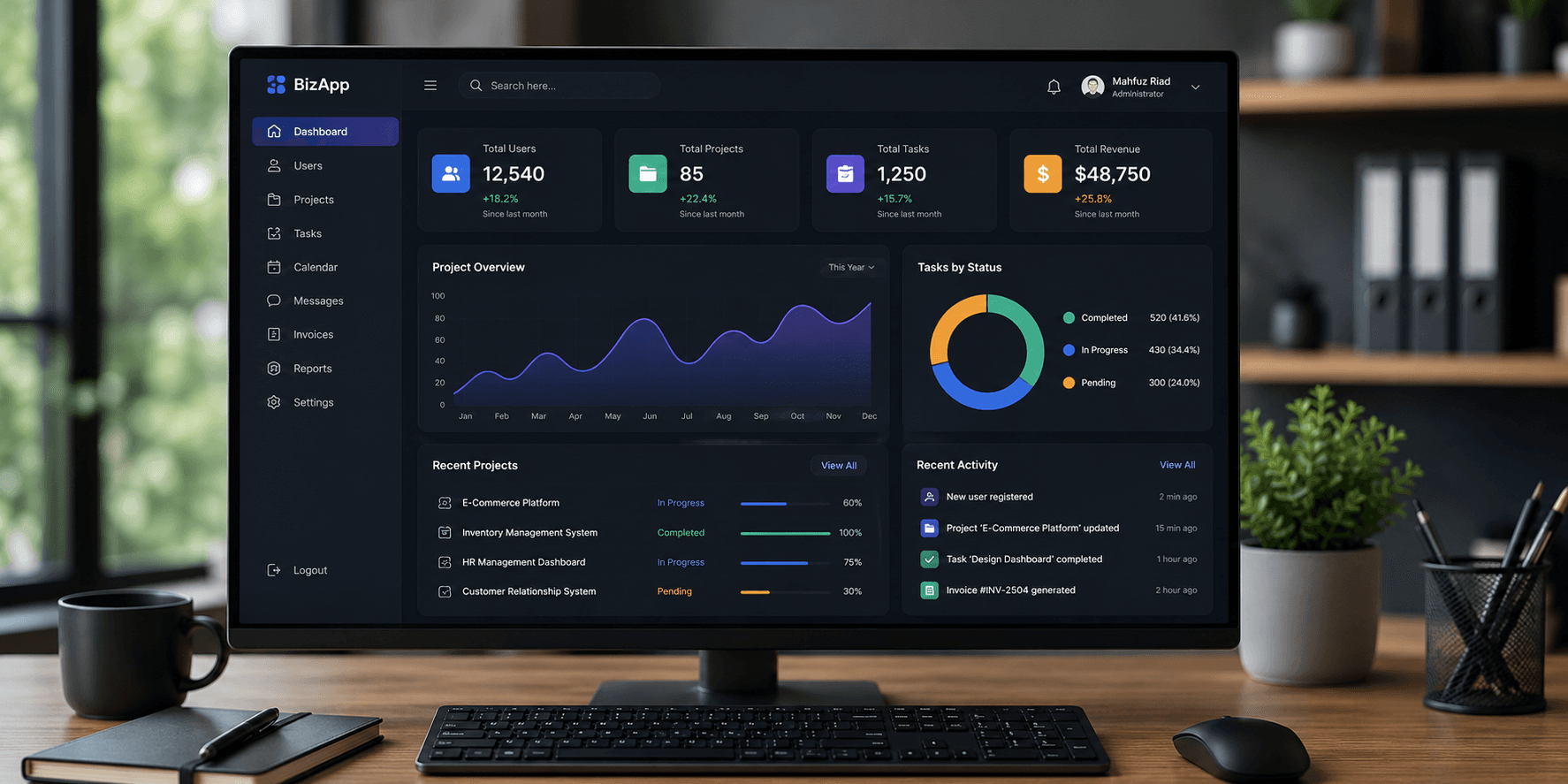 Admin Panel & Dashboard Development