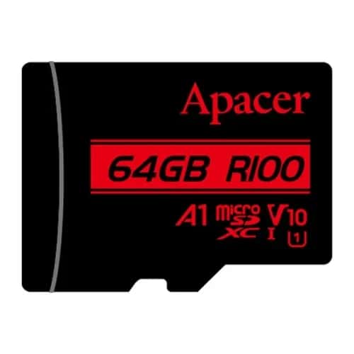 Apacer R100 microSDXC UHS-I U1 V10 A1 64GB Class 10 Memory Card without Adapter