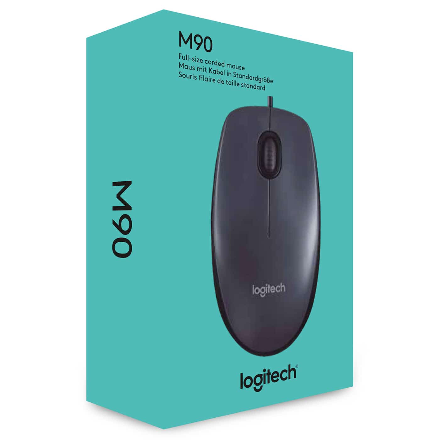 Logitech M90 Wired USB Mouse for Desktop & Laptop | Reliable Plug-and-Play Mouse in Bangladesh