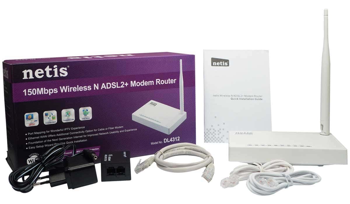 Netis DL4312 150 Mbps Wireless N ADSL+Modem Router