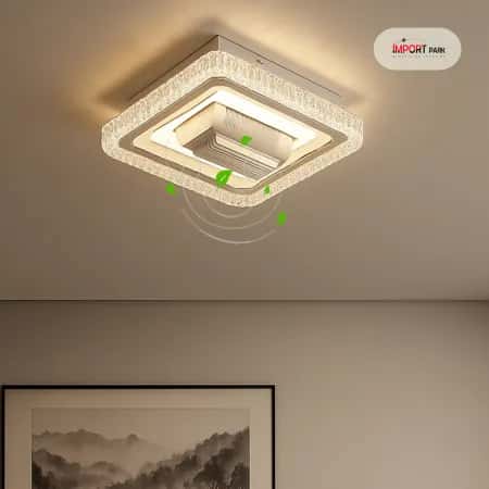 Remote Control Bladeless Ceiling Fan with Dimmable LED Light - FL01B