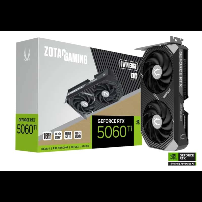 ZOTAC GAMING GeForce RTX 5060 Ti Twin Edge OC 16GB GDDR7 Graphics Card