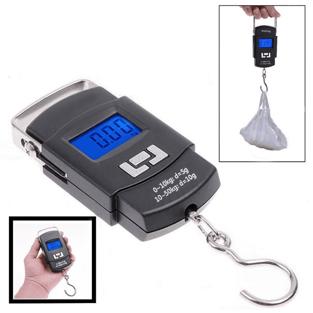 Digital Portable Weight Scale 50 Kg - Black