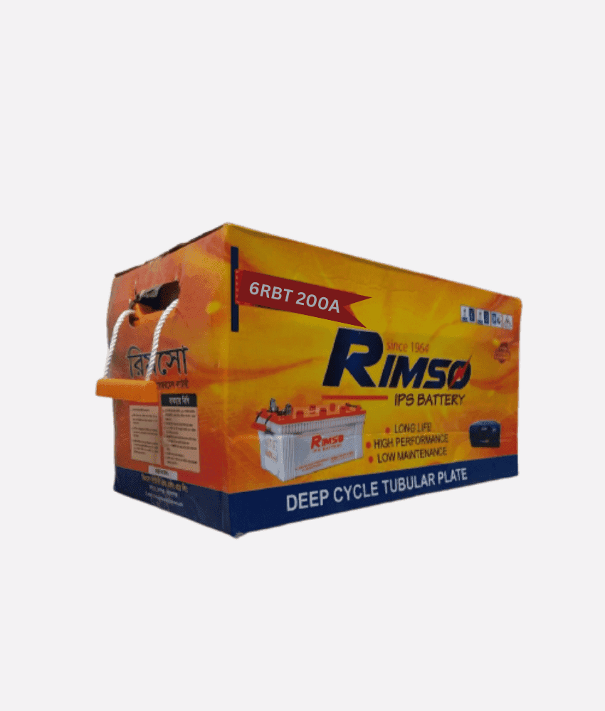 Rimso 200Ah Tall Tubular Inverter Battery for Long-Lasting UPS Power in Bangladesh