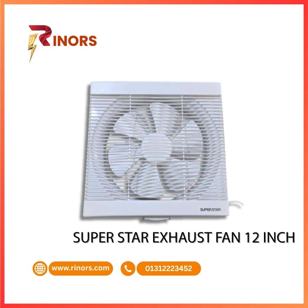 Super Star 12 Inch High-Velocity Exhaust Fan for Home & Kitchen in Bangladesh