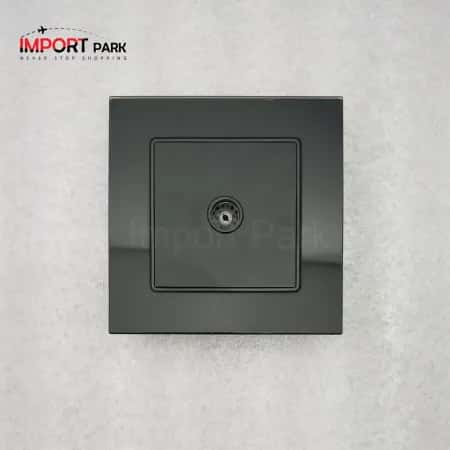 Glass Border Dish TV Socket Black