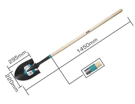 TOTAL Steel Shovel With Handle THTHW0201 – 1470mm