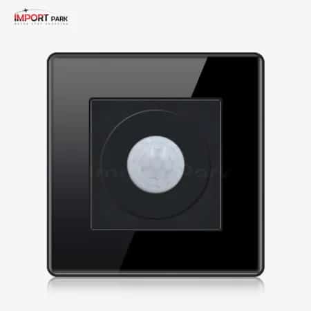Full Glass Human Body Sensor Switch Black