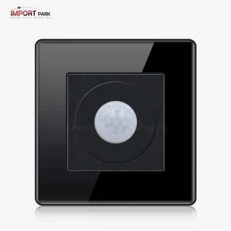 Full Glass Human Body Sensor Switch Black