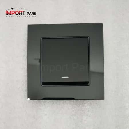 Glass Border 1gang 2way switch Black