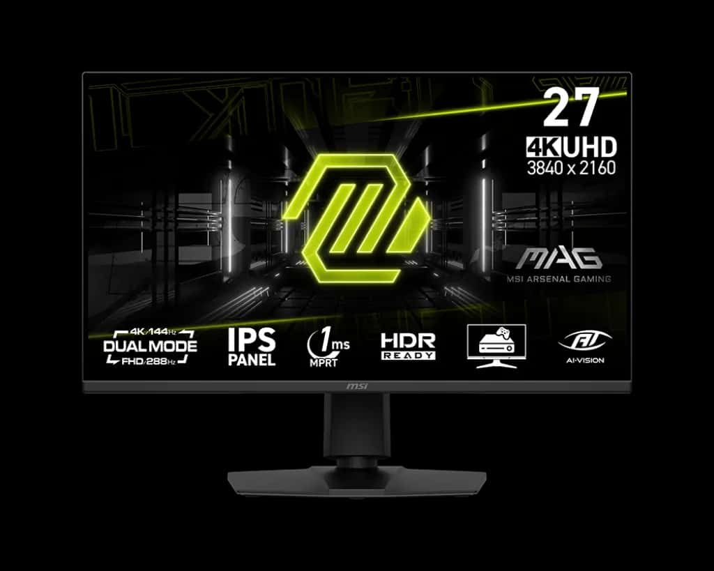 MSI MAG 275UPD E14 27" 288Hz Dual Mode 4K UHD Gaming Monitor