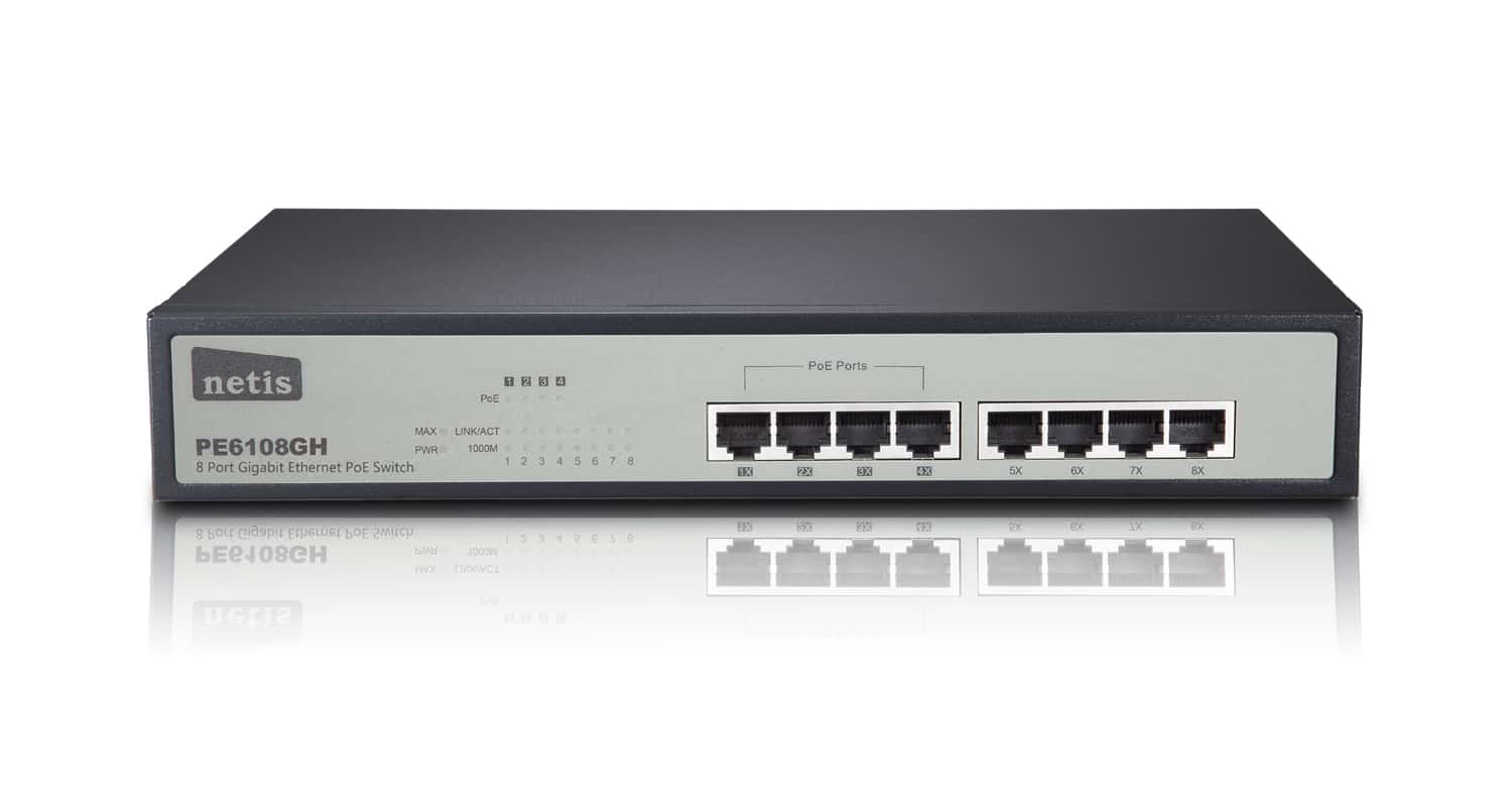 Netis PE6108GH 8 Port Gigabit Ethernet PoE Switch