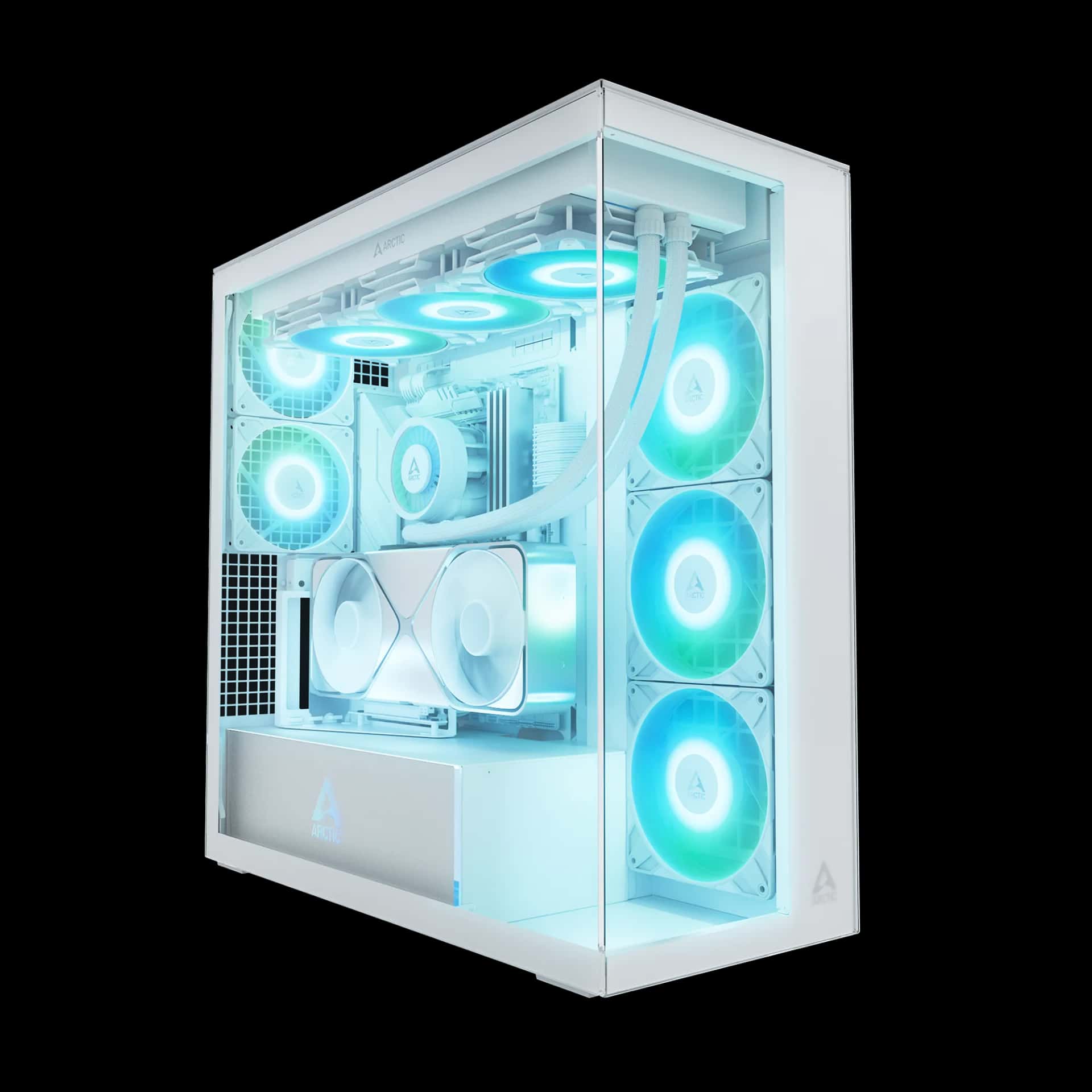 Arctic Xtender VG E-ATX Mid Tower Casing White With Vertical GPU Mounting Kit