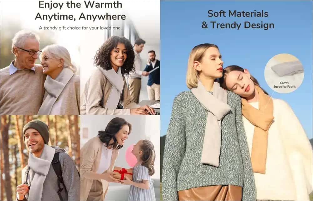 JISULIFE USB HEATING SCARF - NW04