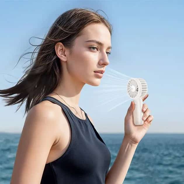 Hoco HX60 Nimble Portable Rechargeable Mini Fan | Silent Handheld Fan in Bangladesh